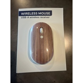 Vivitar Target Bullseye's Brown Wood Style Vivitar Wireless Computer Mouse NEW