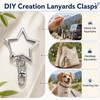 50 PCS Metal Keychain Clips Star Swivel Keychain Clasps for