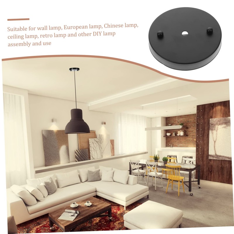 Yardenfun Sturdy Ceiling Light Canopy Plate Practical Pendant Light Base