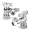 (Pack of 2) Seelink 1/4-Turn Dual Compression Outlet Split Angle
