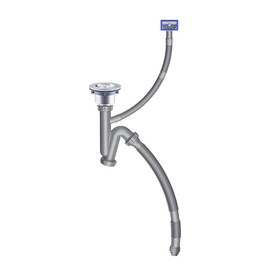 Kit de drenaje de fregadero de cocina de un solo tazón, kit de drenaje de fregadero de ahorro de espacio, kit de drenaje de fregadero de cocina universal