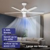 ocioc Ceiling Fans with Lights, 52 inch White Ceiling Fan