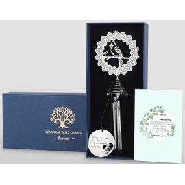 Cardinal Sympathy Wind Chime with Spinner - Memorial Wind Chimes for Loss of Loved One - Ideal Sympathy Gifts, Bereavement Gift Ideas, in Memory of Loved One Gifts
