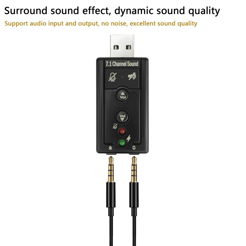 DSYJ 7.1 Channel USB External Sound Card Audio Adapter
