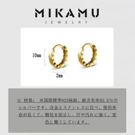 MIKAMU Women's Ring, Fashion, 925 Silver, Sterling Silver, Hypoallergenic, Hoop Earrings, Women's Jewelry, Includes Exclusive Box, Silver, Diamond