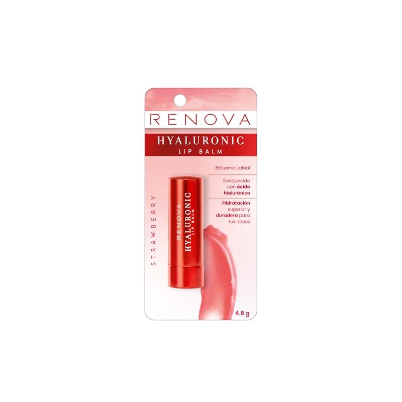 Renova Bálsamo Labial Con Ácido Hialurónico Strawberry 4.8g