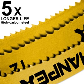 Hanpex Hacksaw Replacement Blades (10 Pack) High Speed 18 TPI - 12" Length Hack Saw Blade - High Carbon Steel (HCS) Cutting Blades