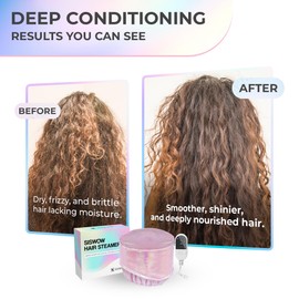 SISWOW Heating Cap for Deep Conditioner w/10-level Heats Up Quickly, Conditioning Cap for Black Hair Natural - Thermal Heat Cap for Hair Treatment, Great for Deep Conditioner - Portable, Waterproof