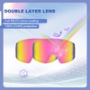 EXP VISION Ski/Snowboard Goggles, Magnetic Lens Snow Goggles with Anti-Fog