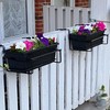 JOIKIT 17 Inches Black Plastic Planter Box, 6 Packs, Good