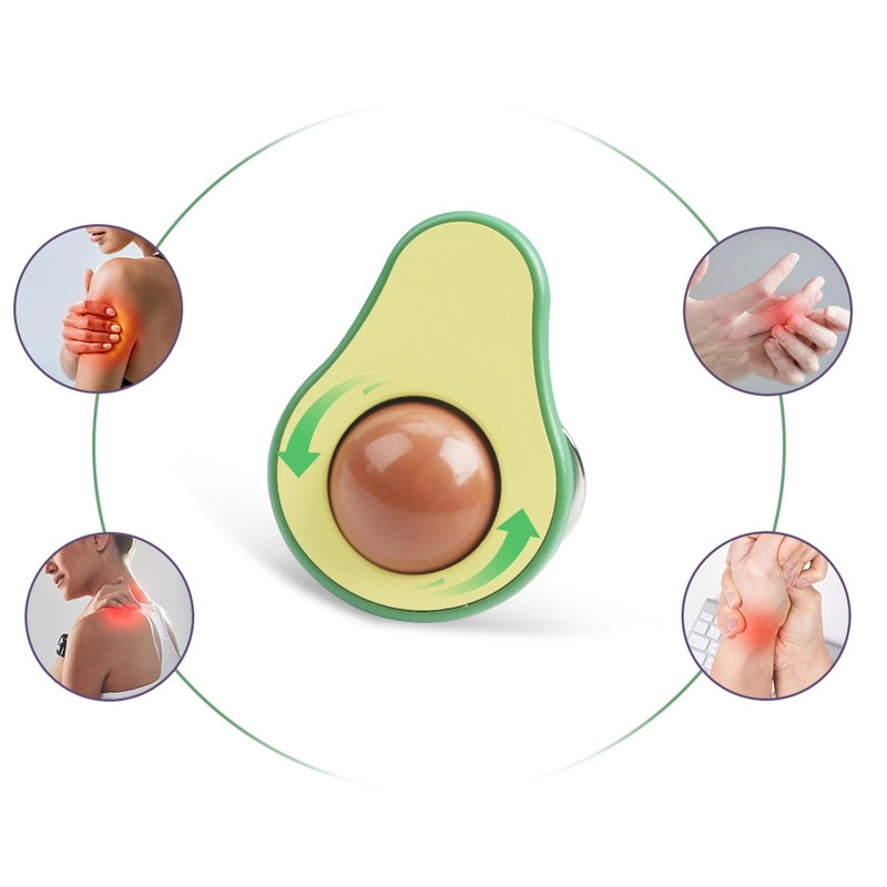 COSSIKA Fun Keychain Avocado Stress Relief Keychain Avocado Massage Bead