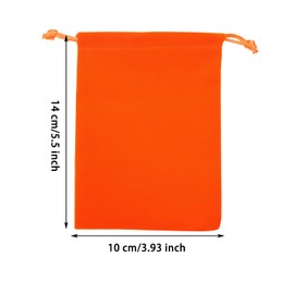 Mini Skater Velvet Drawstring Gift Bags for Christmas Wedding Party Favor Bags Small Jewelry Pouches Soft Velvet Cloth Holiday Present Bags, Pack of 3 (Dark Green, Orange, Grey)