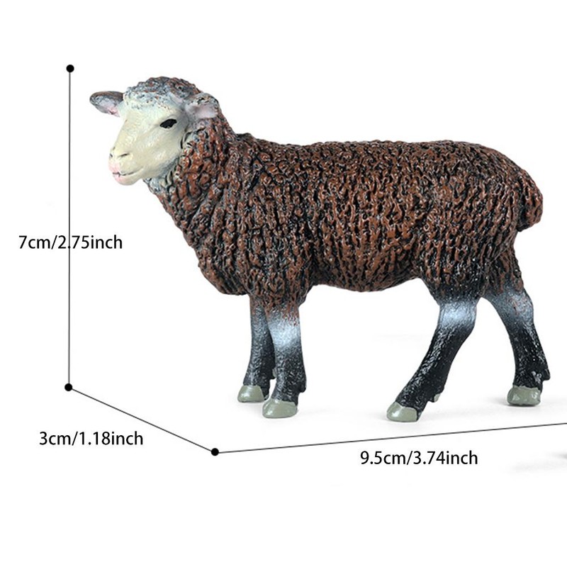 4 Pcs/Set Simulation Sheep Decoration Model Set Farm Animal Model
