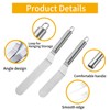 Stainless Steel Curved Icing Spatulas Set 2pc for Home Bakers