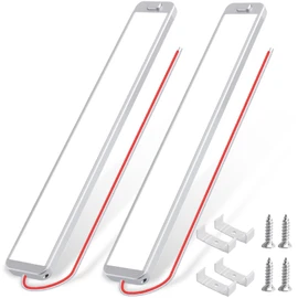 Pack of 2 12 V 228 LED Car Interior Lighting, 10 W 12 Volt LED Strip Lamps Motorhome, 12 V Car Lighting Strip with Switch, Cargo Area Lighting Light for Van, Caravan, Boat, Kitchen, Truck