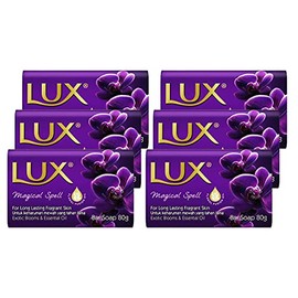 Lux Magical Spell Soap Bar with Black Orchid and Juniper Oil, 80g x 6