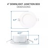 Hyperikon 6x Hyperikon 4" LED Recessed Junction Box Downlight 8.5W