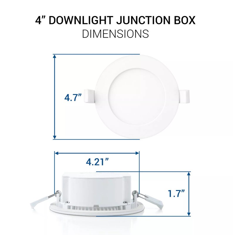 Hyperikon 6x Hyperikon 4" LED Recessed Junction Box Downlight 8.5W
