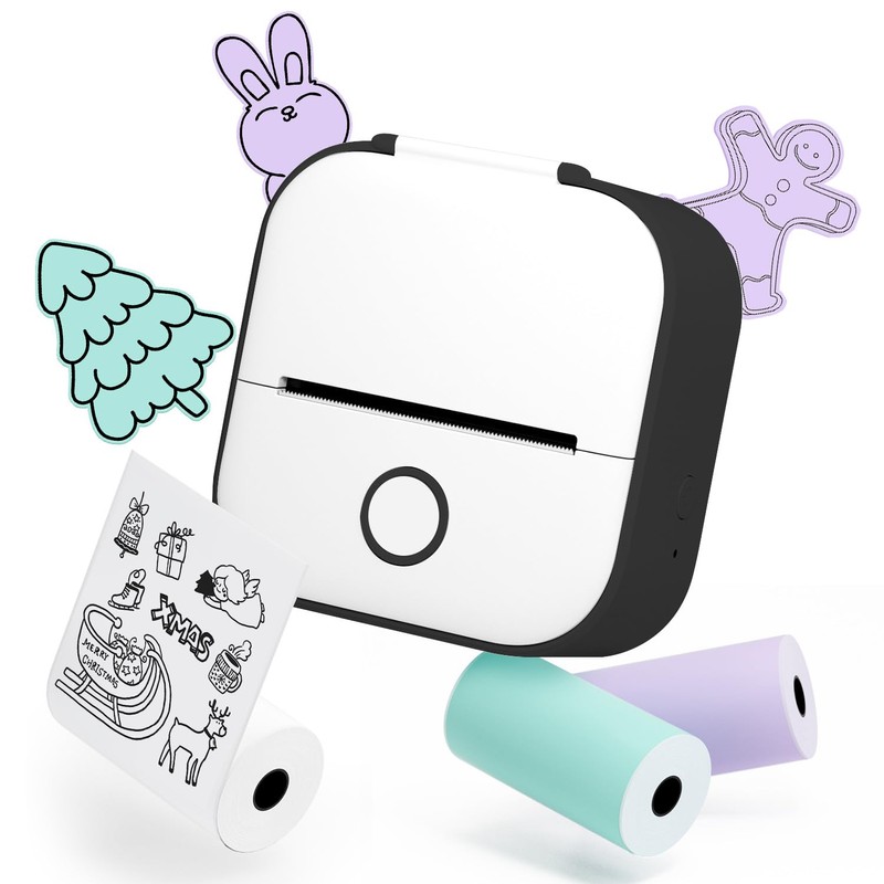Memoqueen Thermal Sticker Printer - T02 Print Pods Mini Printer