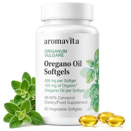 Cápsulas de aceite de orégano  108 mg de carvacrol por cápsula blanda  Refuerzo inmunitario y digestivo de alta potencia  Vegano, sin OMG, sin gluten 