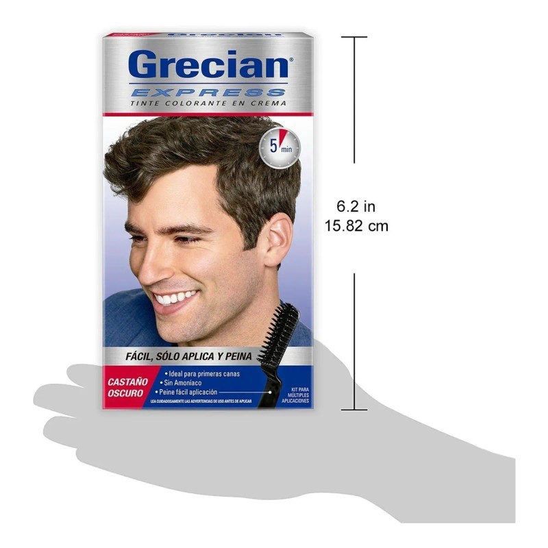 Tinte Para Cabello Grecian Express Castaño Oscuro