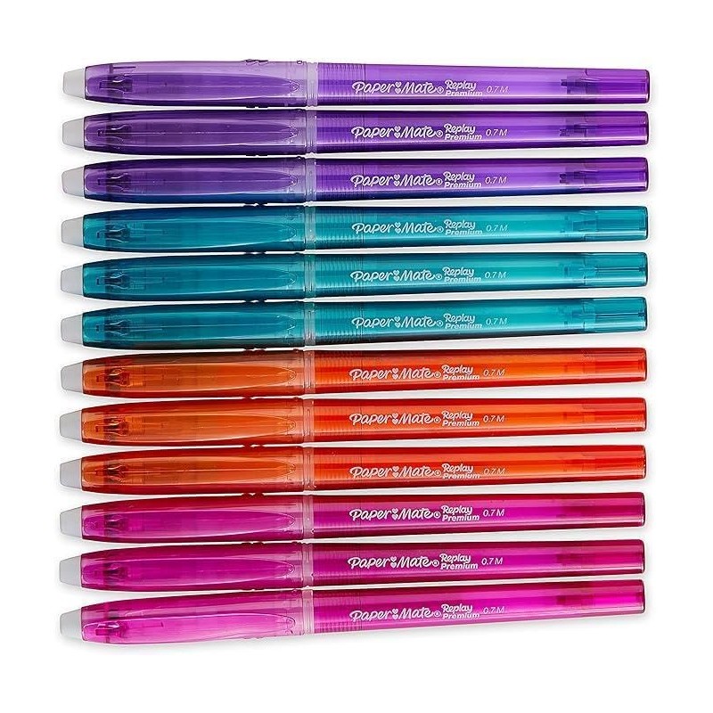Paper Mate 0.7 mm Medium Tip Replay Premium Erasable Gel