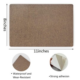 Giftmeet Coffee Canvas Repair Patch, 2 Pcs Self Adhesive Linen Fabric Repair Patches for Sofas, 8×10 Inch Coarse Linen Repair Patch for Couch, Furniture, Car Seats, Office Chair, Clothing, Jackets
