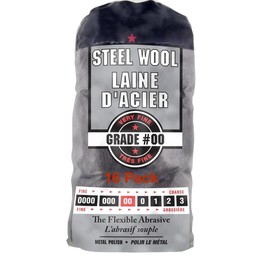 Rocky Mountain Goods #00 Steel Wool Pads - 12 Pack of Very Fine Pads for Cleaning, Polishing, Glass, Chrome, Stainless Steel, Golf Clubs, Leather, Rims, Mice Control