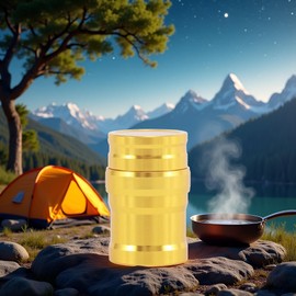 Gold Portable Metal Mini Alcohol Lamp, 10ml Liquid Lighter Stoves Tools, Mini Ignition Tool for Travel Camping Hiking