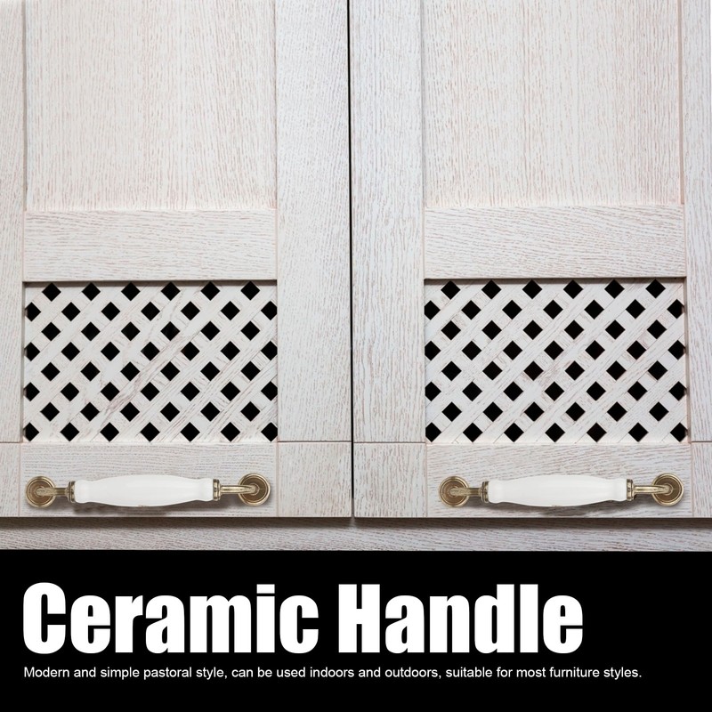 4 Sets Ceramic Handle European Style 160mm Hole Distance Cabinet