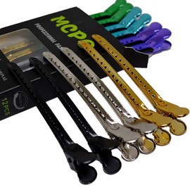 KACYDI 12 Pcs Metal Hair Clips, Duckbill Clips for Styling, Sectioning and Curling by Hairdresser or Home, 6 Colors, Ideal Gift Choice for Stylists and Girls, Portable and Easy to Carry