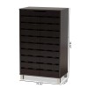 Baxton Studio Ernest Dark Brown Finished Wood 2-Door Shoe Storage