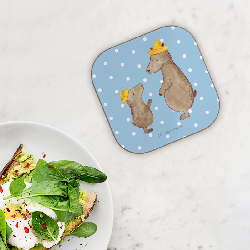 Mr. & Mrs. Panda Drinks Coaster Bears with Hat -