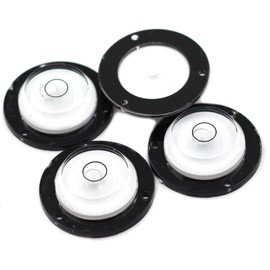 Chiloskit Mini Bullseye 43mm Plastic Round Clear Bubble Level for RV Tripod with Mounting Hole