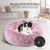 BVAGSS Anxiety Dog Bed, Round Plush Donut Dog Bed Cat