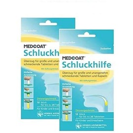Hennig Arzneimittel GmbH MEDCOAT Swallowing Aid Gel (2 x 10 Pieces) - Double Pack