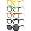 Eyekepper 5-Pack Square Reading Glasses for Women Large Frame Readers