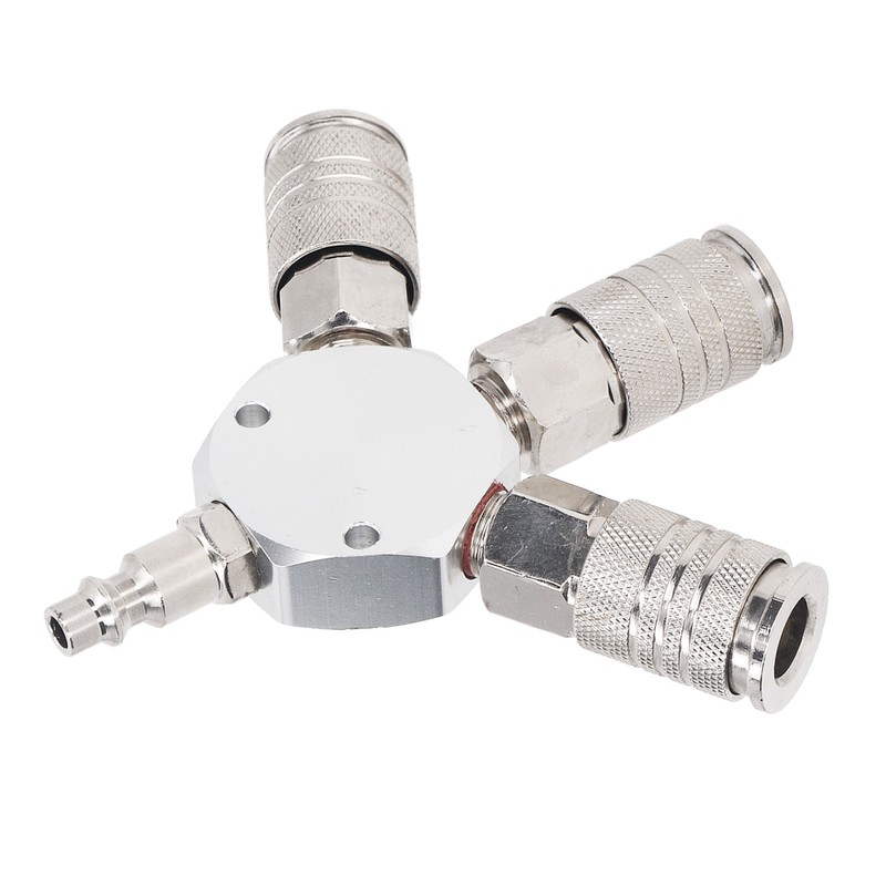 3 Way Air Splitter 1/4 Inch NPT Male Thread 3