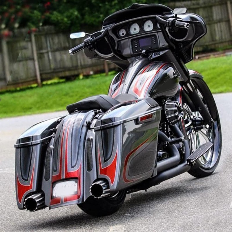 goodfitment - Black Oval Shape Motorcycle Mirrors,Upgrade Rearview Motorcycle Mirrors