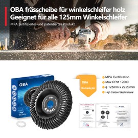 Angle Grinder Wood Carving disc 125mm Wood Grinding Wheel, Grinder Shaping disc for Angle Grinders with 22.23mm Arbor