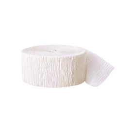 Crepe Paper Streamers, 81ft, White