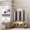HYSEYY Clothes Rack, Rolling Clothing Rack for Hanging Clothes Load