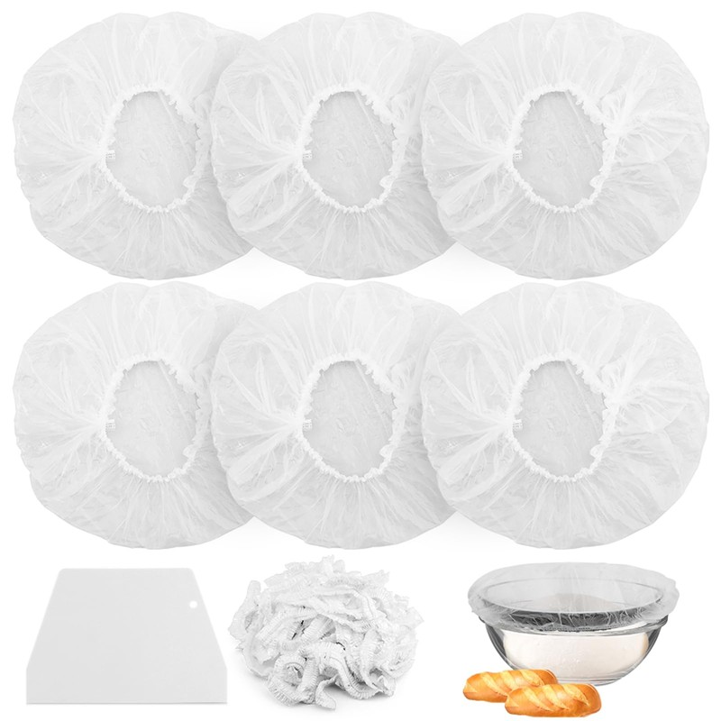 100PCS Bowls Covers and 1pc Dough Scraper for Bread Proofing