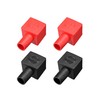 uxcell Battery Terminal Insulating Rubber Protector Covers Square for 7mm