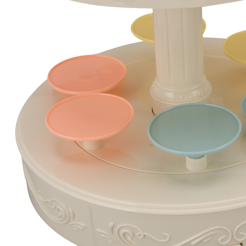 6 Trays 2 Tier Automatic Rotating Dessert Cupcake Display Table