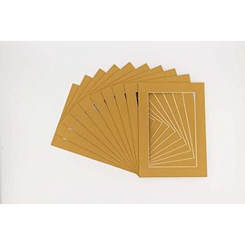 CountryArtHouse Rattan Acid Free 12x16 Picture Frame Mats with White Core Bevel Cut for 11x14 Pictures - Fits 12x16 Frame - Pack of 10 Mats