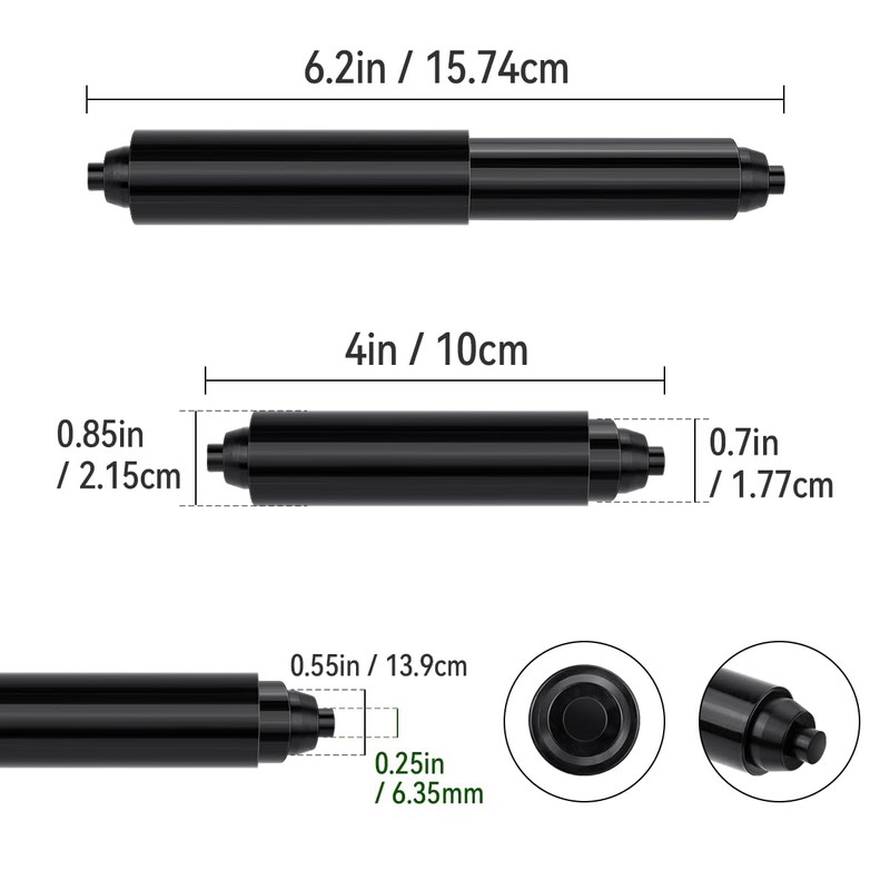 5 Pack Spring Loaded Toilet Tissue Holder Spindle Replacement Rod