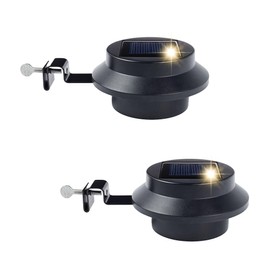 Easylife Solar Gutter Lights (Pack of 2) Clip On Solar Lights Outdoor Garden, No Drilling Required, Weather Resistant Gutter Solar Lights with 6 High Intensity LEDs, 11.5cm Diameter - Fully Guaranteed