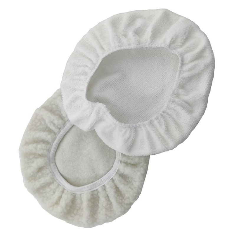 (PACK OF 2) 240mm Polishing bonnets Lambs wool & Terry
