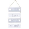 Think Less, Giggle More' Hanging Slatted Sign
